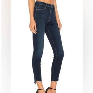 Mother Jeans stunner zip ankle step fray